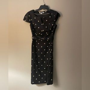 Boden polka dot belted pencil dress. Size 2.